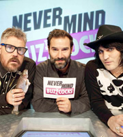 Never Mind The Buzzcocks. Image shows from L to R: Phill Jupitus, Adam Buxton, Noel Fielding. Copyright: TalkbackThames / BBC. Never Mind The Buzzcocks. Image shows from L to R: Phill Jupitus, Adam Buxton, Noel Fielding. Copyright: TalkbackThames / BBC.