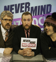 Never Mind The Buzzcocks. Image shows from L to R: Phill Jupitus, Alex Horne, Noel Fielding. Copyright: TalkbackThames / BBC. Never Mind The Buzzcocks. Image shows from L to R: Phill Jupitus, Alex Horne, Noel Fielding. Copyright: TalkbackThames / BBC.