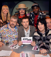 Never Mind The Buzzcocks. Image shows from L to R: Sara Cox, Phill Jupitus, Stuart Goddard, Rhod Gilbert, Nana Abiona, Noel Fielding, Paul Foot. Copyright: TalkbackThames / BBC. Never Mind The Buzzcocks. Image shows from L to R: Sara Cox, Phill Jupitus, Stuart Goddard, Rhod Gilbert, Nana Abiona, Noel Fielding, Paul Foot. Copyright: TalkbackThames / BBC.