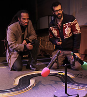 I've Never Seen Star Wars. Image shows from L to R: Benjamin Zephaniah, Marcus Brigstocke. Copyright: BBC. I've Never Seen Star Wars. Image shows from L to R: Benjamin Zephaniah, Marcus Brigstocke. Copyright: BBC.