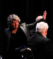 The News Quiz. Sandi Toksvig. Copyright: BBC. The News Quiz. Sandi Toksvig. Copyright: BBC.