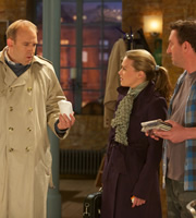 Not Going Out. Image shows from L to R: Tim (Tim Vine), Lucy (Sally Bretton), Lee (Lee Mack). Copyright: Avalon Television / Arlo Productions. Not Going Out. Image shows from L to R: Tim (Tim Vine), Lucy (Sally Bretton), Lee (Lee Mack). Copyright: Avalon Television / Arlo Productions.
