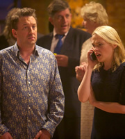 Not Going Out. Image shows from L to R: Lee (Lee Mack), Lucy (Sally Bretton). Copyright: Avalon Television / Arlo Productions. Not Going Out. Image shows from L to R: Lee (Lee Mack), Lucy (Sally Bretton). Copyright: Avalon Television / Arlo Productions.