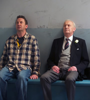 Not Going Out. Image shows from L to R: Lee (Lee Mack), Geoffrey (Geoffrey Whitehead). Copyright: Avalon Television / Arlo Productions. Not Going Out. Image shows from L to R: Lee (Lee Mack), Geoffrey (Geoffrey Whitehead). Copyright: Avalon Television / Arlo Productions.