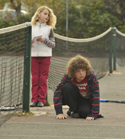 Outnumbered. Image shows from L to R: Karen (Ramona Marquez), Ben (Daniel Roche). Copyright: Hat Trick Productions. Outnumbered. Image shows from L to R: Karen (Ramona Marquez), Ben (Daniel Roche). Copyright: Hat Trick Productions.