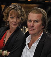 Outnumbered. Image shows from L to R: Auntie Angela (Samantha Bond), Brick (Douglas Hodge). Copyright: Hat Trick Productions. Outnumbered. Image shows from L to R: Auntie Angela (Samantha Bond), Brick (Douglas Hodge). Copyright: Hat Trick Productions.