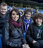 Outnumbered. Image shows from L to R: Pete (Hugh Dennis), Christine Bleakley, Jake (Tyger Drew-Honey), Ben (Daniel Roche). Copyright: Hat Trick Productions. Outnumbered. Image shows from L to R: Pete (Hugh Dennis), Christine Bleakley, Jake (Tyger Drew-Honey), Ben (Daniel Roche). Copyright: Hat Trick Productions.