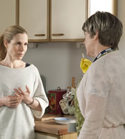 Parents. Image shows from L to R: Jenny Pope (Sally Phillips), Alma Miller (Susie Blake). Copyright: Objective Productions. Parents. Image shows from L to R: Jenny Pope (Sally Phillips), Alma Miller (Susie Blake). Copyright: Objective Productions.