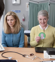 Parents. Image shows from L to R: Jenny Pope (Sally Phillips), Mary (Felicity Montagu). Copyright: Objective Productions. Parents. Image shows from L to R: Jenny Pope (Sally Phillips), Mary (Felicity Montagu). Copyright: Objective Productions.