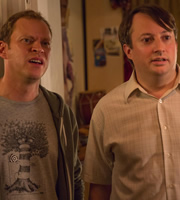 Peep Show. Image shows from L to R: Jeremy Usbourne (Robert Webb), Mark Corrigan (David Mitchell). Copyright: Objective Productions. Peep Show. Image shows from L to R: Jeremy Usbourne (Robert Webb), Mark Corrigan (David Mitchell). Copyright: Objective Productions.