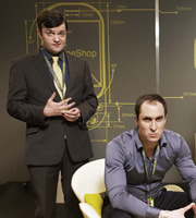 PhoneShop. Image shows from L to R: Christopher (Tom Bennett), Ashley (Andrew Brooke). Copyright: Talkback. PhoneShop. Image shows from L to R: Christopher (Tom Bennett), Ashley (Andrew Brooke). Copyright: Talkback.