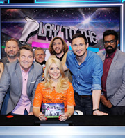Play To The Whistle. Image shows from L to R: Bob Mortimer, Bradley Walsh, Jimmy Bullard, Holly Willoughby, Seann Walsh, Frank Lampard, Romesh Ranganathan. Copyright: Hungry Bear Media. Play To The Whistle. Image shows from L to R: Bob Mortimer, Bradley Walsh, Jimmy Bullard, Holly Willoughby, Seann Walsh, Frank Lampard, Romesh Ranganathan. Copyright: Hungry Bear Media.