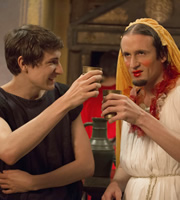 Plebs. Image shows from L to R: Marcus (Tom Rosenthal), Aurelius (Tom Basden). Copyright: RISE Films. Plebs. Image shows from L to R: Marcus (Tom Rosenthal), Aurelius (Tom Basden). Copyright: RISE Films.