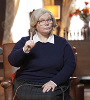 Psychobitches. Barbara Woodhouse (Joanna Scanlan). Copyright: Tiger Aspect Productions. Psychobitches. Barbara Woodhouse (Joanna Scanlan). Copyright: Tiger Aspect Productions.