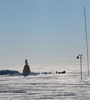 Bust of Lenin at the Southern Pole of inaccessibility. Bust of Lenin at the Southern Pole of inaccessibility.