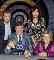 QI. Image shows from L to R: Jack Dee, Stephen Fry, Ronni Ancona, Sandi Toksvig. Copyright: TalkbackThames. QI. Image shows from L to R: Jack Dee, Stephen Fry, Ronni Ancona, Sandi Toksvig. Copyright: TalkbackThames.