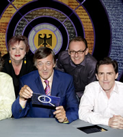 QI. Image shows from L to R: Jo Brand, Stephen Fry, Sean Lock, Rob Brydon. Copyright: TalkbackThames. QI. Image shows from L to R: Jo Brand, Stephen Fry, Sean Lock, Rob Brydon. Copyright: TalkbackThames.