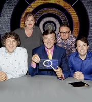 QI. Image shows from L to R: Alan Davies, Jo Brand, Stephen Fry, Sean Lock, David Mitchell. Copyright: TalkbackThames. QI. Image shows from L to R: Alan Davies, Jo Brand, Stephen Fry, Sean Lock, David Mitchell. Copyright: TalkbackThames.