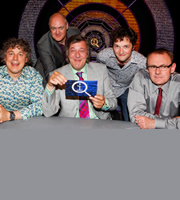 QI. Image shows from L to R: Alan Davies, Dara O Briain, Stephen Fry, Chris Addison, Sean Lock. Copyright: TalkbackThames. QI. Image shows from L to R: Alan Davies, Dara O Briain, Stephen Fry, Chris Addison, Sean Lock. Copyright: TalkbackThames.
