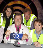 QI. Image shows from L to R: Ross Noble, Stephen Fry, Jeremy Clarkson, David Mitchell. Copyright: TalkbackThames. QI. Image shows from L to R: Ross Noble, Stephen Fry, Jeremy Clarkson, David Mitchell. Copyright: TalkbackThames.