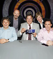 QI. Image shows from L to R: Alan Davies, Fred MacAulay, Stephen Fry, Sandi Toksvig, Rob Brydon. Copyright: TalkbackThames. QI. Image shows from L to R: Alan Davies, Fred MacAulay, Stephen Fry, Sandi Toksvig, Rob Brydon. Copyright: TalkbackThames.