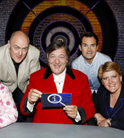 QI. Image shows from L to R: Dara O Briain, Stephen Fry, Jimmy Carr, Clare Balding. Copyright: TalkbackThames. QI. Image shows from L to R: Dara O Briain, Stephen Fry, Jimmy Carr, Clare Balding. Copyright: TalkbackThames.
