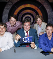 QI. Image shows from L to R: Alan Davies, David Mitchell, Stephen Fry, Sandi Toksvig, Rob Brydon. Copyright: TalkbackThames. QI. Image shows from L to R: Alan Davies, David Mitchell, Stephen Fry, Sandi Toksvig, Rob Brydon. Copyright: TalkbackThames.