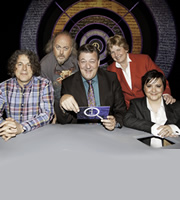 QI. Image shows from L to R: Alan Davies, Bill Bailey, Stephen Fry, Sandi Toksvig, Susan Calman. Copyright: TalkbackThames. QI. Image shows from L to R: Alan Davies, Bill Bailey, Stephen Fry, Sandi Toksvig, Susan Calman. Copyright: TalkbackThames.