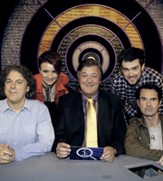 QI. Image shows from L to R: Alan Davies, Cal Wilson, Stephen Fry, Jack Whitehall, Jimmy Carr. Copyright: TalkbackThames. QI. Image shows from L to R: Alan Davies, Cal Wilson, Stephen Fry, Jack Whitehall, Jimmy Carr. Copyright: TalkbackThames.