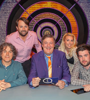 QI. Image shows from L to R: Alan Davies, David Mitchell, Stephen Fry, Sara Pascoe, Jack Whitehall. Copyright: TalkbackThames. QI. Image shows from L to R: Alan Davies, David Mitchell, Stephen Fry, Sara Pascoe, Jack Whitehall. Copyright: TalkbackThames.