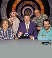 QI. Image shows from L to R: Alan Davies, Jo Brand, Stephen Fry, Danny Baker, Marcus Brigstocke. Copyright: TalkbackThames. QI. Image shows from L to R: Alan Davies, Jo Brand, Stephen Fry, Danny Baker, Marcus Brigstocke. Copyright: TalkbackThames.
