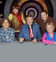 QI. Image shows from L to R: Alan Davies, Janet Street-Porter, Stephen Fry, Johnny Vegas, Sandi Toksvig. Copyright: TalkbackThames. QI. Image shows from L to R: Alan Davies, Janet Street-Porter, Stephen Fry, Johnny Vegas, Sandi Toksvig. Copyright: TalkbackThames.