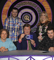 QI. Image shows from L to R: Alan Davies, Lloyd Langford, Stephen Fry, Victoria Coren Mitchell, Jack Whitehall. Copyright: TalkbackThames. QI. Image shows from L to R: Alan Davies, Lloyd Langford, Stephen Fry, Victoria Coren Mitchell, Jack Whitehall. Copyright: TalkbackThames.