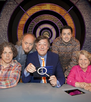 QI. Image shows from L to R: Alan Davies, Bill Bailey, Stephen Fry, Jason Manford, Sandi Toksvig. Copyright: TalkbackThames. QI. Image shows from L to R: Alan Davies, Bill Bailey, Stephen Fry, Jason Manford, Sandi Toksvig. Copyright: TalkbackThames.