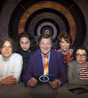 QI. Image shows from L to R: Alan Davies, Ross Noble, Stephen Fry, Kathy Lette, Sue Perkins. Copyright: TalkbackThames. QI. Image shows from L to R: Alan Davies, Ross Noble, Stephen Fry, Kathy Lette, Sue Perkins. Copyright: TalkbackThames.