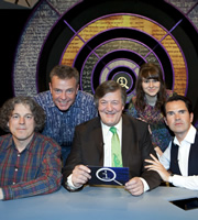 QI. Image shows from L to R: Alan Davies, Graham McPherson, Stephen Fry, Claudia O'Doherty, Jimmy Carr. Copyright: TalkbackThames. QI. Image shows from L to R: Alan Davies, Graham McPherson, Stephen Fry, Claudia O'Doherty, Jimmy Carr. Copyright: TalkbackThames.