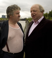 Rab C. Nesbitt. Image shows from L to R: Rab C. Nesbitt (Gregor Fisher), John Sergeant. Copyright: The Comedy Unit. Rab C. Nesbitt. Image shows from L to R: Rab C. Nesbitt (Gregor Fisher), John Sergeant. Copyright: The Comedy Unit.