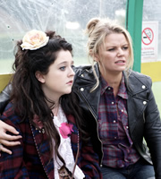 Raised By Wolves. Image shows from L to R: Germaine Garry (Helen Monks), Della Garry (Rebekah Staton). Copyright: Big Talk Productions. Raised By Wolves. Image shows from L to R: Germaine Garry (Helen Monks), Della Garry (Rebekah Staton). Copyright: Big Talk Productions.