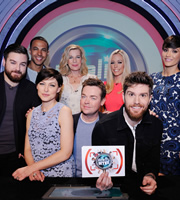 Reality Bites. Image shows from L to R: Alex Brooker, Marvin Humes, Emma Willis, Katie Hopkins, Stephen Mulhern, Kendra Wilkinson, Joel Dommett, Frankie Bridge. Copyright: Hungry Bear Media. Reality Bites. Image shows from L to R: Alex Brooker, Marvin Humes, Emma Willis, Katie Hopkins, Stephen Mulhern, Kendra Wilkinson, Joel Dommett, Frankie Bridge. Copyright: Hungry Bear Media.