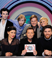 Reality Bites. Image shows from L to R: Mark-Francis Vandelli, Emma Willis, Bobby Mair, Stephen Mulhern, Peter Jones, Kerry Katona, Joel Dommett. Copyright: Hungry Bear Media. Reality Bites. Image shows from L to R: Mark-Francis Vandelli, Emma Willis, Bobby Mair, Stephen Mulhern, Peter Jones, Kerry Katona, Joel Dommett. Copyright: Hungry Bear Media.