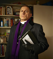 Rev.. Archdeacon Robert (Simon McBurney). Copyright: Big Talk Productions. Rev.. Archdeacon Robert (Simon McBurney). Copyright: Big Talk Productions.