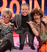 Ronna & Beverly. Image shows from L to R: Ronna (Jessica Chaffin), Warwick Davis, Beverly (Jamie Denbo). Copyright: Hat Trick Productions. Ronna & Beverly. Image shows from L to R: Ronna (Jessica Chaffin), Warwick Davis, Beverly (Jamie Denbo). Copyright: Hat Trick Productions.