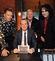 Room 101. Image shows from L to R: Chris Packham, Frank Skinner, Chris Tarrant, Alice Cooper. Copyright: Hat Trick Productions. Room 101. Image shows from L to R: Chris Packham, Frank Skinner, Chris Tarrant, Alice Cooper. Copyright: Hat Trick Productions.