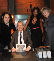 Room 101. Image shows from L to R: Ross Noble, Frank Skinner, Jamelia, Germaine Greer. Copyright: Hat Trick Productions. Room 101. Image shows from L to R: Ross Noble, Frank Skinner, Jamelia, Germaine Greer. Copyright: Hat Trick Productions.