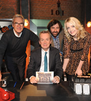 Room 101. Image shows from L to R: Larry Lamb, Frank Skinner, David O'Doherty, Lauren Laverne. Copyright: Hat Trick Productions. Room 101. Image shows from L to R: Larry Lamb, Frank Skinner, David O'Doherty, Lauren Laverne. Copyright: Hat Trick Productions.