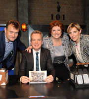 Room 101. Image shows from L to R: Hugh Dennis, Frank Skinner, Cilla Black, Mel Giedroyc. Copyright: Hat Trick Productions. Room 101. Image shows from L to R: Hugh Dennis, Frank Skinner, Cilla Black, Mel Giedroyc. Copyright: Hat Trick Productions.