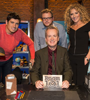 Room 101. Image shows from L to R: Vernon Kay, Miles Jupp, Frank Skinner, Kelly Hoppen. Copyright: Hat Trick Productions. Room 101. Image shows from L to R: Vernon Kay, Miles Jupp, Frank Skinner, Kelly Hoppen. Copyright: Hat Trick Productions.