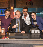 Room 101. Image shows from L to R: Steve Jones, Frank Skinner, Bruno Tonioli, Sue Perkins. Copyright: Hat Trick Productions. Room 101. Image shows from L to R: Steve Jones, Frank Skinner, Bruno Tonioli, Sue Perkins. Copyright: Hat Trick Productions.