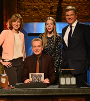 Room 101. Image shows from L to R: Fiona Bruce, Frank Skinner, Katherine Ryan, Ray Mears. Copyright: Hat Trick Productions. Room 101. Image shows from L to R: Fiona Bruce, Frank Skinner, Katherine Ryan, Ray Mears. Copyright: Hat Trick Productions.