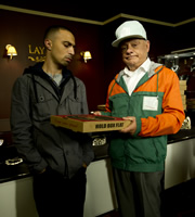 The Royal Bodyguard. Image shows from L to R: Hart (Adam Deacon), Captain Guy Hubble (David Jason). Copyright: Hat Trick Productions / Busby Productions. The Royal Bodyguard. Image shows from L to R: Hart (Adam Deacon), Captain Guy Hubble (David Jason). Copyright: Hat Trick Productions / Busby Productions.